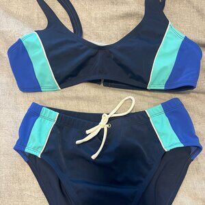 B.U.M. Equipment High-Waisted Navy Bikini